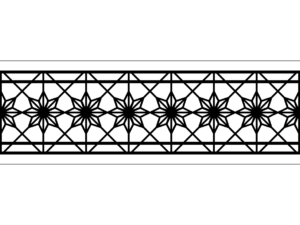 Flower Panel Stencil