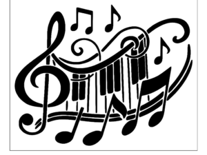 Musical Notes Stencil